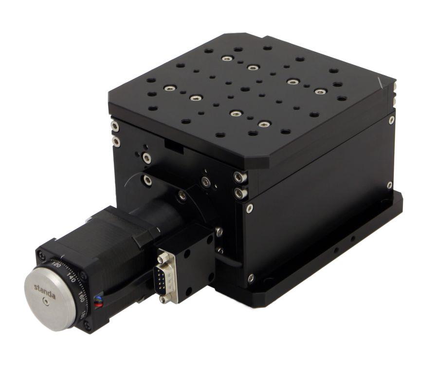 Produktbild von Elektrischer Optischer Hubtisch – Motorisiert, Höhenverstellung 180 Mm, 55 Kg Traglast, 400x480 Mm Tischplatte, Mit Rollen & Schublade (weiß)